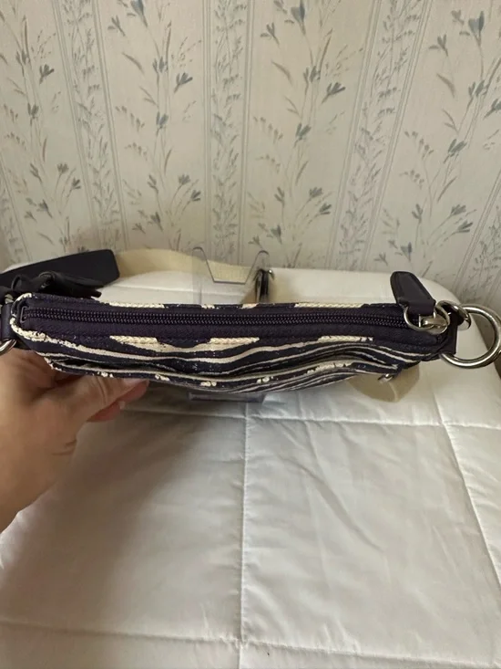 Coach Purple and Cream Zebra-Print Crossbody - Picture 5 of 12